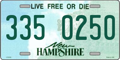 NH license plate 3350250