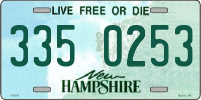 NH license plate 3350253