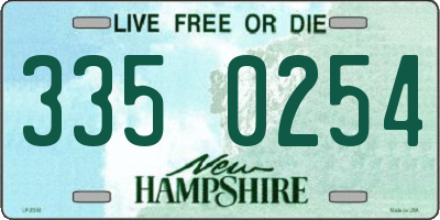 NH license plate 3350254