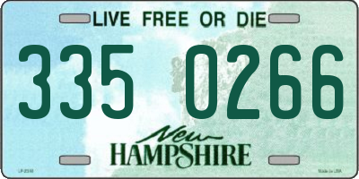NH license plate 3350266