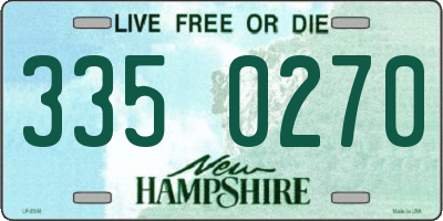 NH license plate 3350270