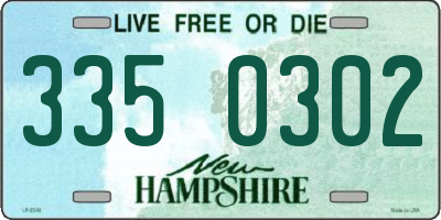 NH license plate 3350302