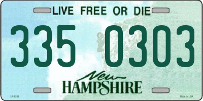 NH license plate 3350303