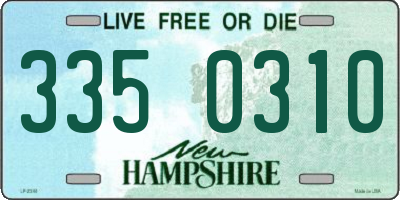NH license plate 3350310