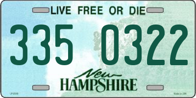 NH license plate 3350322