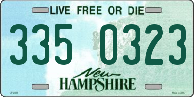 NH license plate 3350323