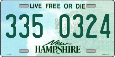 NH license plate 3350324