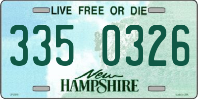 NH license plate 3350326