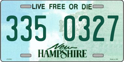 NH license plate 3350327