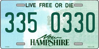 NH license plate 3350330
