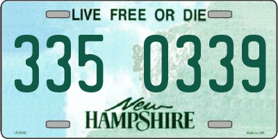 NH license plate 3350339