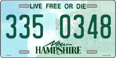 NH license plate 3350348