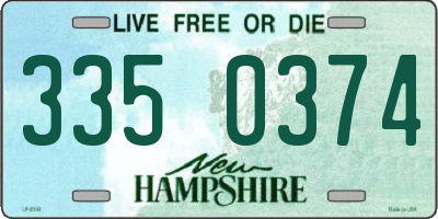 NH license plate 3350374