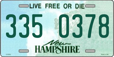 NH license plate 3350378