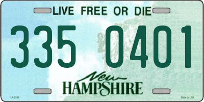 NH license plate 3350401