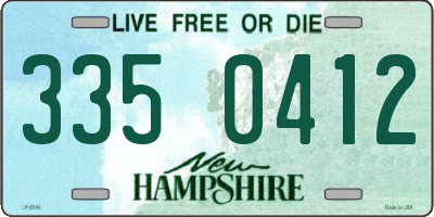 NH license plate 3350412
