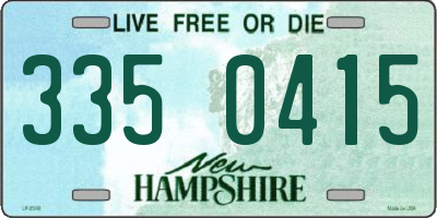 NH license plate 3350415