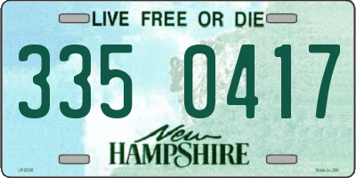 NH license plate 3350417