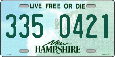 NH license plate 3350421