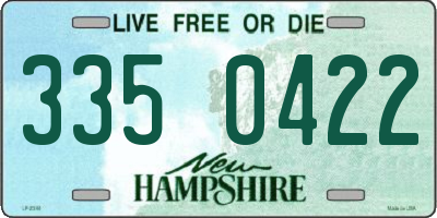 NH license plate 3350422