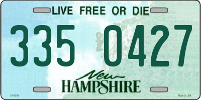 NH license plate 3350427