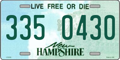 NH license plate 3350430