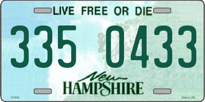 NH license plate 3350433