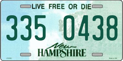 NH license plate 3350438