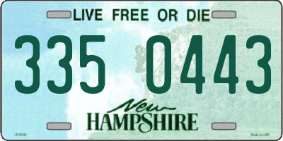 NH license plate 3350443