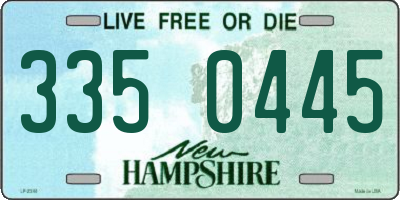 NH license plate 3350445