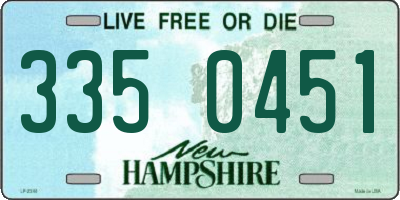 NH license plate 3350451