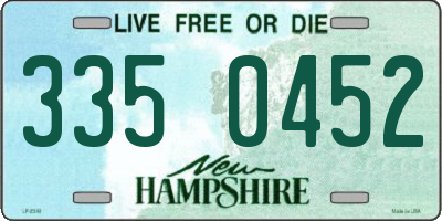 NH license plate 3350452