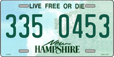 NH license plate 3350453