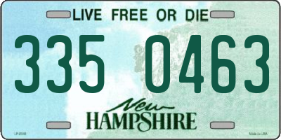 NH license plate 3350463