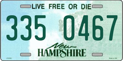 NH license plate 3350467