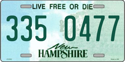 NH license plate 3350477