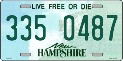 NH license plate 3350487