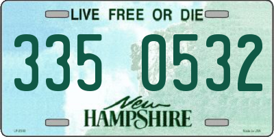 NH license plate 3350532