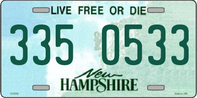 NH license plate 3350533