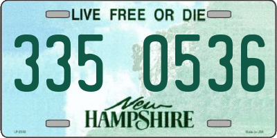 NH license plate 3350536