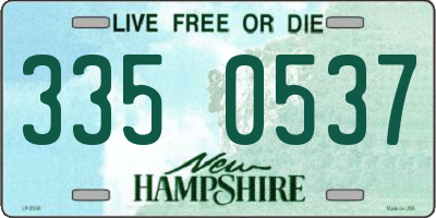 NH license plate 3350537