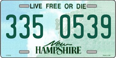 NH license plate 3350539