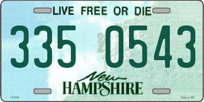 NH license plate 3350543