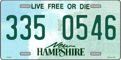 NH license plate 3350546