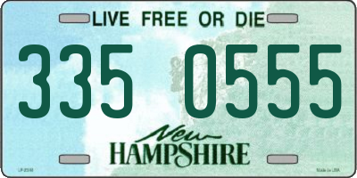 NH license plate 3350555