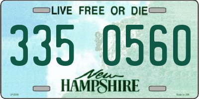 NH license plate 3350560