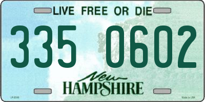 NH license plate 3350602