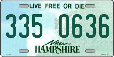 NH license plate 3350636
