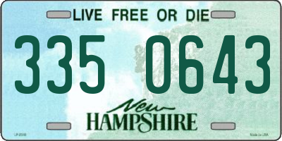 NH license plate 3350643