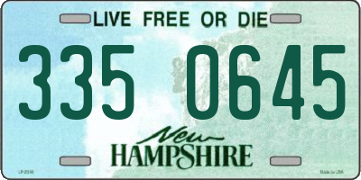 NH license plate 3350645
